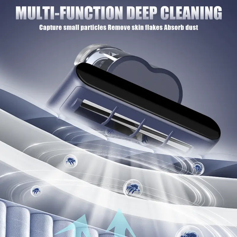 Teant Mattress Vacuum Cleaner for Dust Mites Removal, Bed Vacuum with UV-C Liaht &149'F Hot Air & Aroma Tablet & LED Display, 600W&16Kpa Powerful Suction Double-Cup Handheld Vacuum Cleaner With HEPA Filter for Bed Couch Sofa Carpet, DeepCleaning Machine